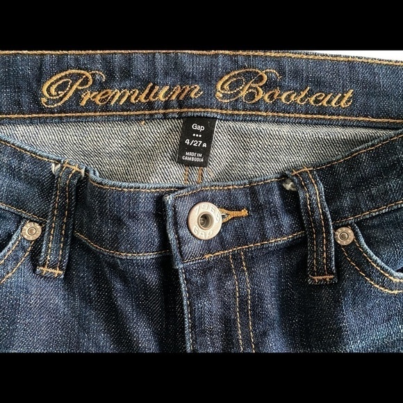 Gap Premium Bootcut Denim Jeans Pant Women 4/27 A Petite - Picture 4 of 4